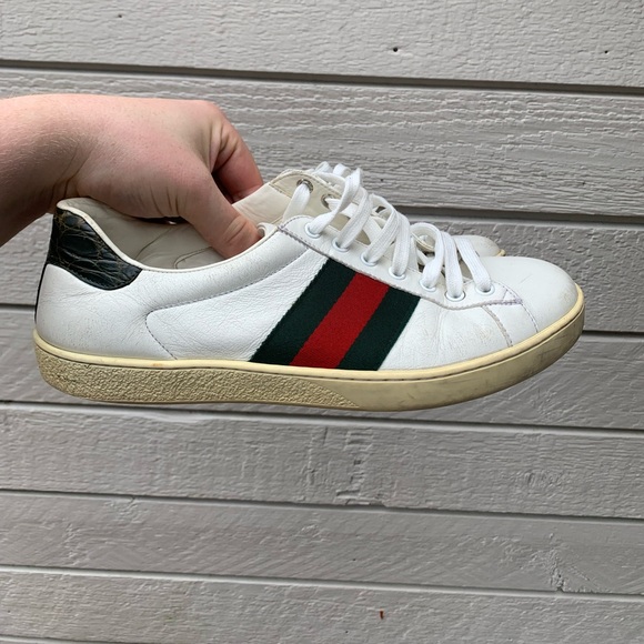 Gucci Other - Gucci White and Red Classic Ace Sneakers 7.5